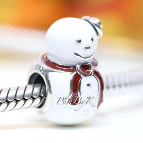 Pandora Happy Snowman Charm 791406ENMX - Picture 1 of 2